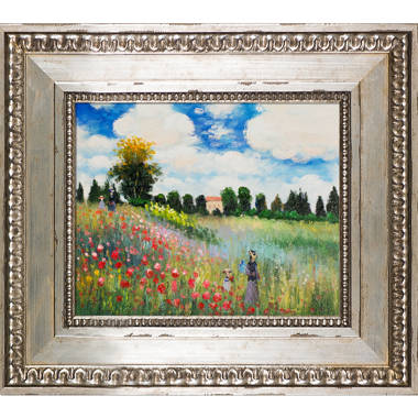 Wildon Home® Poppy Field In Argenteuil Framed On Canvas by Claude